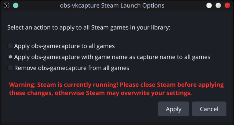 obs-vkcapture GUI